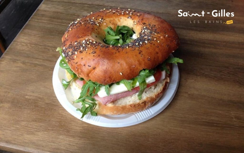 Bagel chez Beach Burger à Saint-Gilles Les Bains