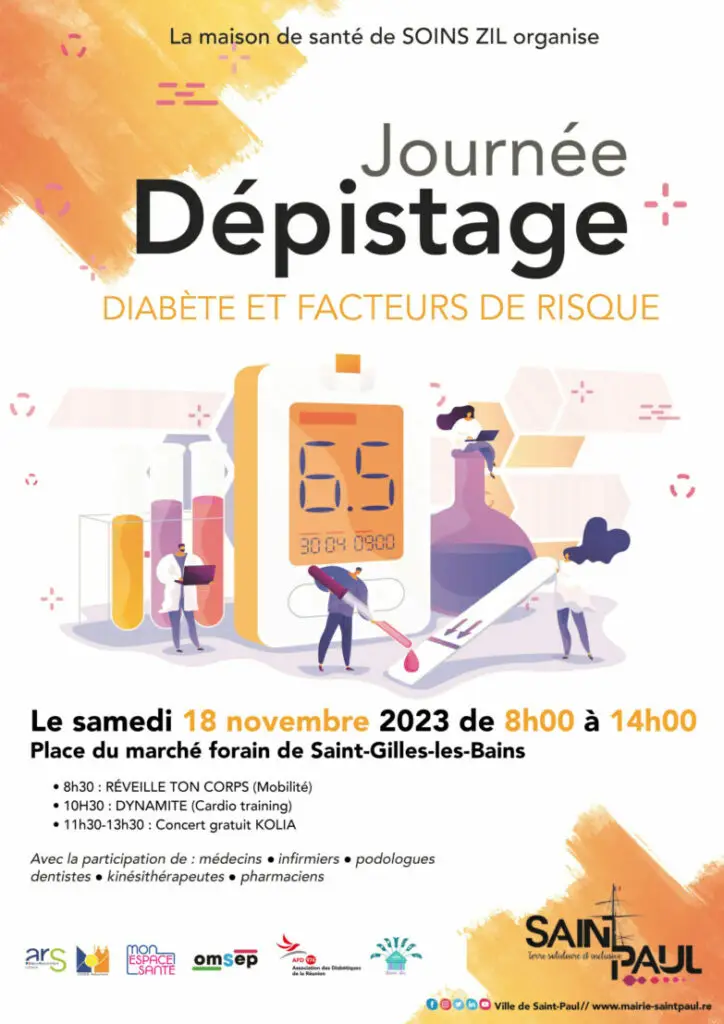 C'est la journée dépistage du diabète à Saint Gilles les Bains.