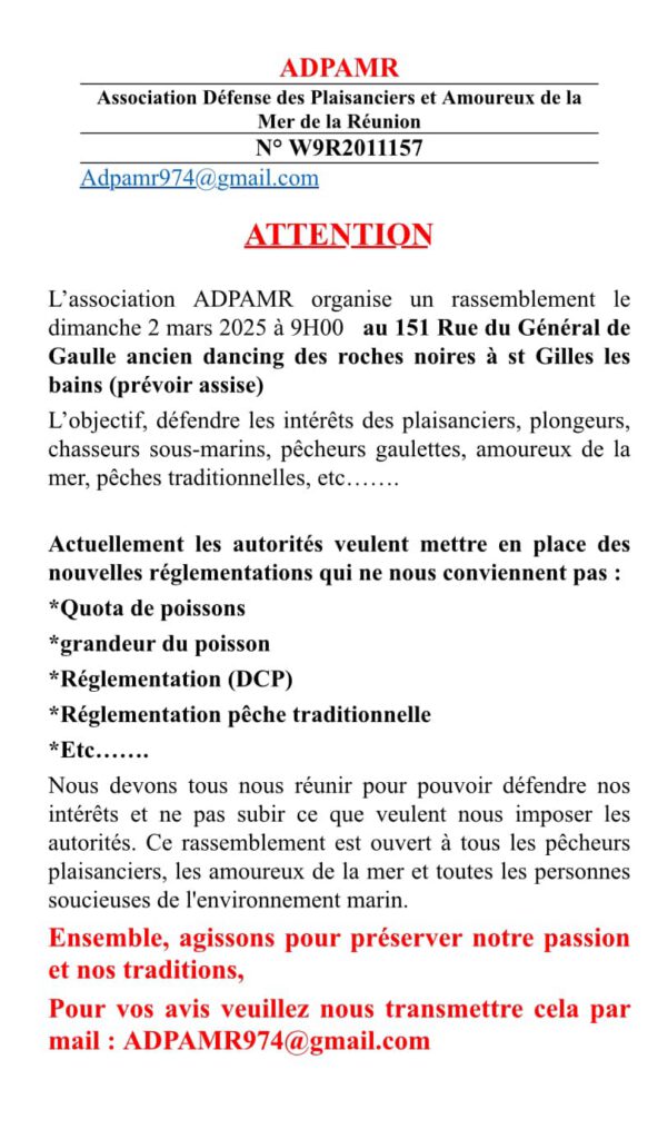 Rassemblement à Saint-Gilles les Bains de l'ADPAMR